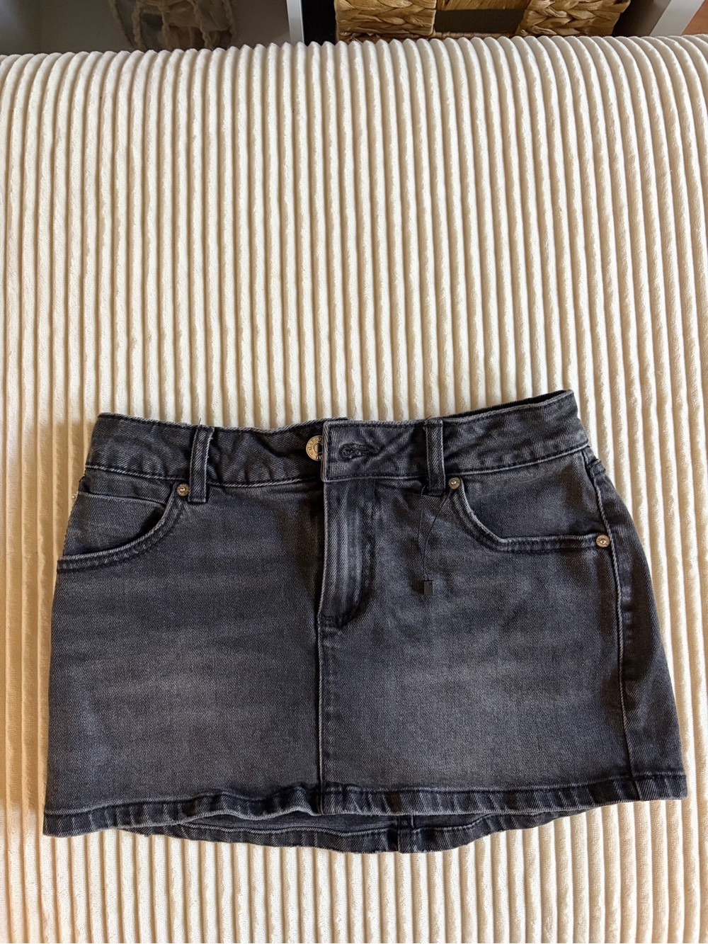 Garage Black Denim Mini Skirt Size XS